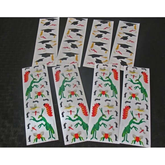 Mrs Grossman LOT--33 Strips  Apples, Trick or Treat, Confetti STICKERS- - Picture 7 of 7